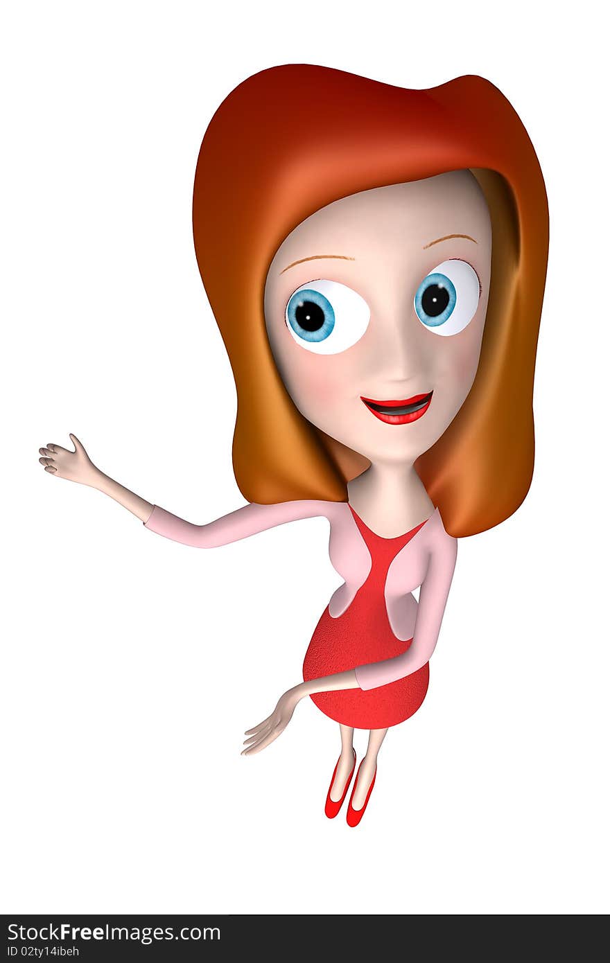 High quality 3D girl illustration. High quality 3D girl illustration