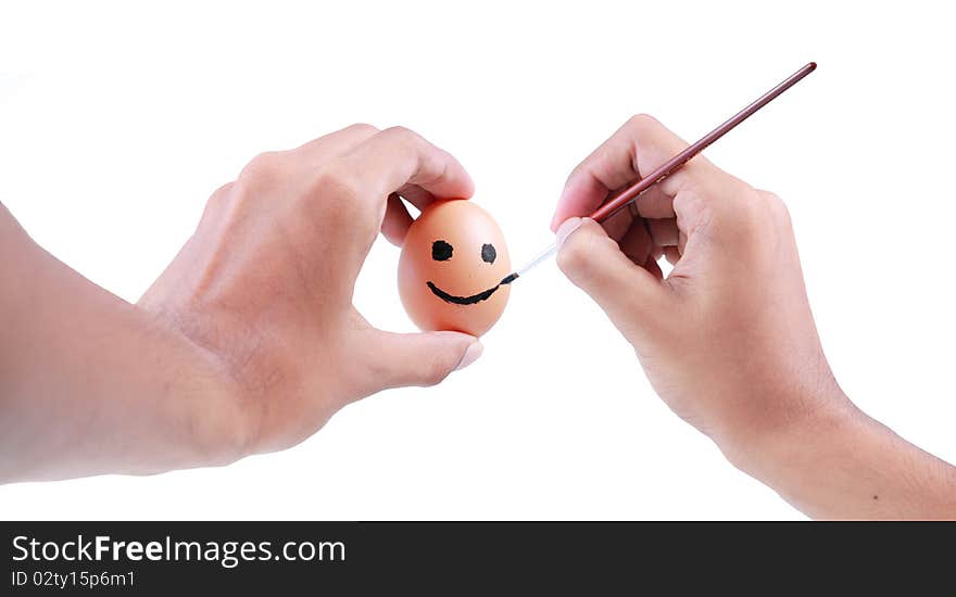 Hand draw on egg