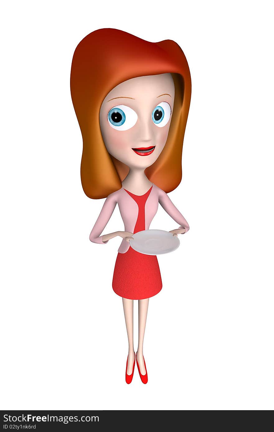 High quality 3D girl illustration. High quality 3D girl illustration