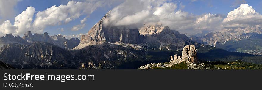 Landscape Dolomites of northern Italy - Tofana di Rozes