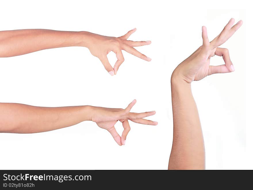 A set of hand gesture pinching. A set of hand gesture pinching