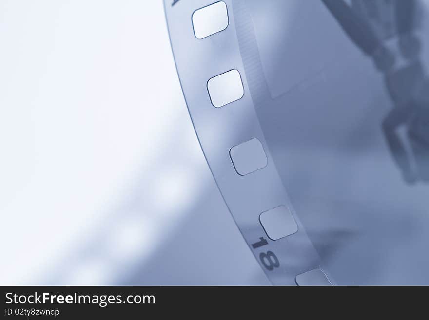 Close-up of a 35mm negative black and white film. Close-up of a 35mm negative black and white film