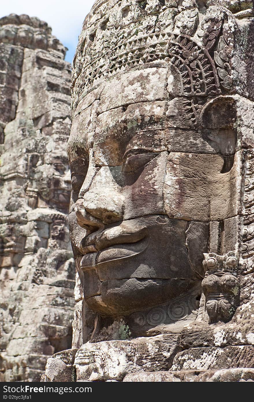 Angkor - The Bayon, amusing temple arrangements in Cambodia near Siem Reap