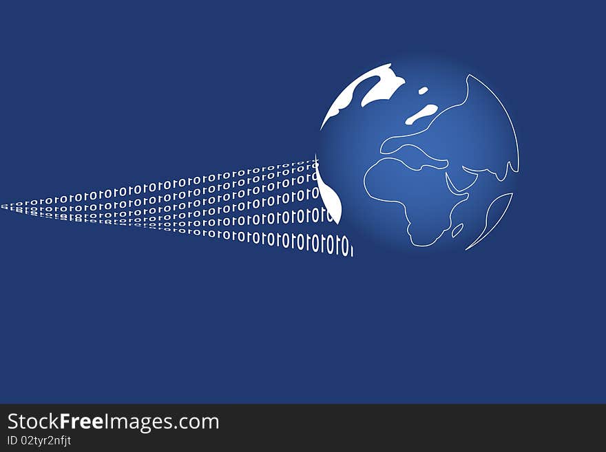 Abstract and Business Background with globe map and wavy lines. Abstract and Business Background with globe map and wavy lines.