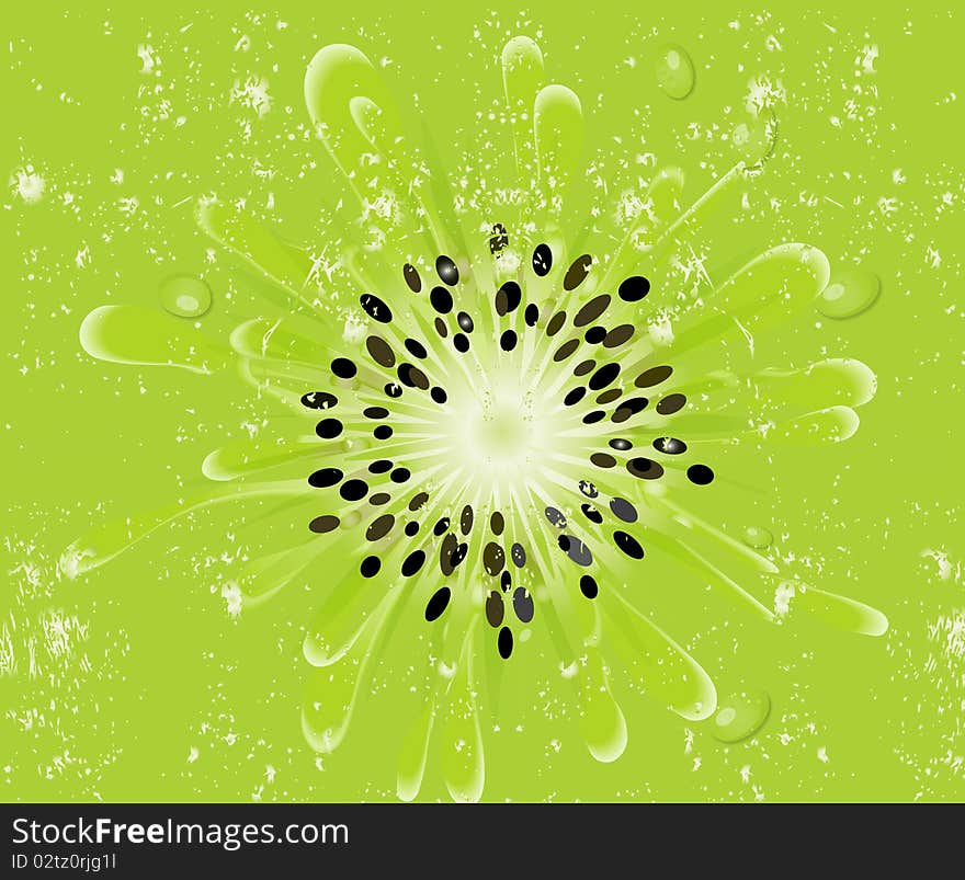 Fresh and green kiwi slice wallpaper. Fresh and green kiwi slice wallpaper