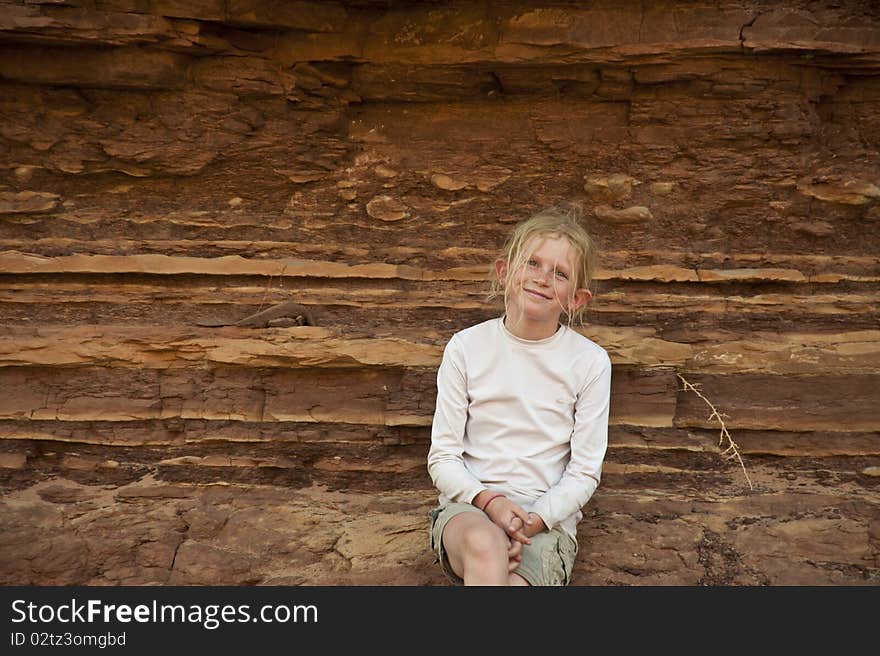 Girl in the desert