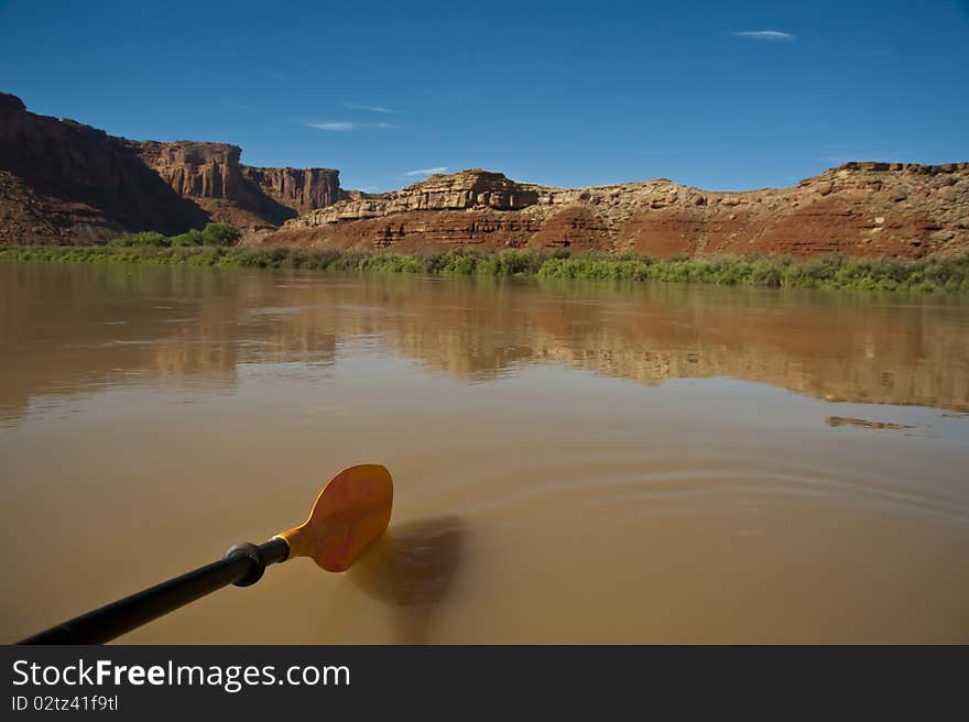 Paddle In A Desert River