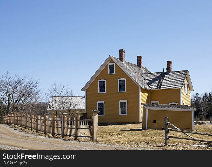 A 19th Century Loyalist Homestead at Kings Landing in the St. John River Valley, New Brunswick on the Atlantic coast of Canada. A 19th Century Loyalist Homestead at Kings Landing in the St. John River Valley, New Brunswick on the Atlantic coast of Canada