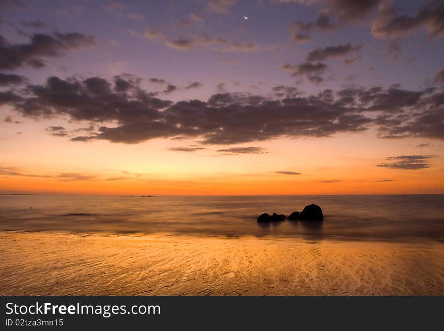 Bangsak Beach take a with Twilight