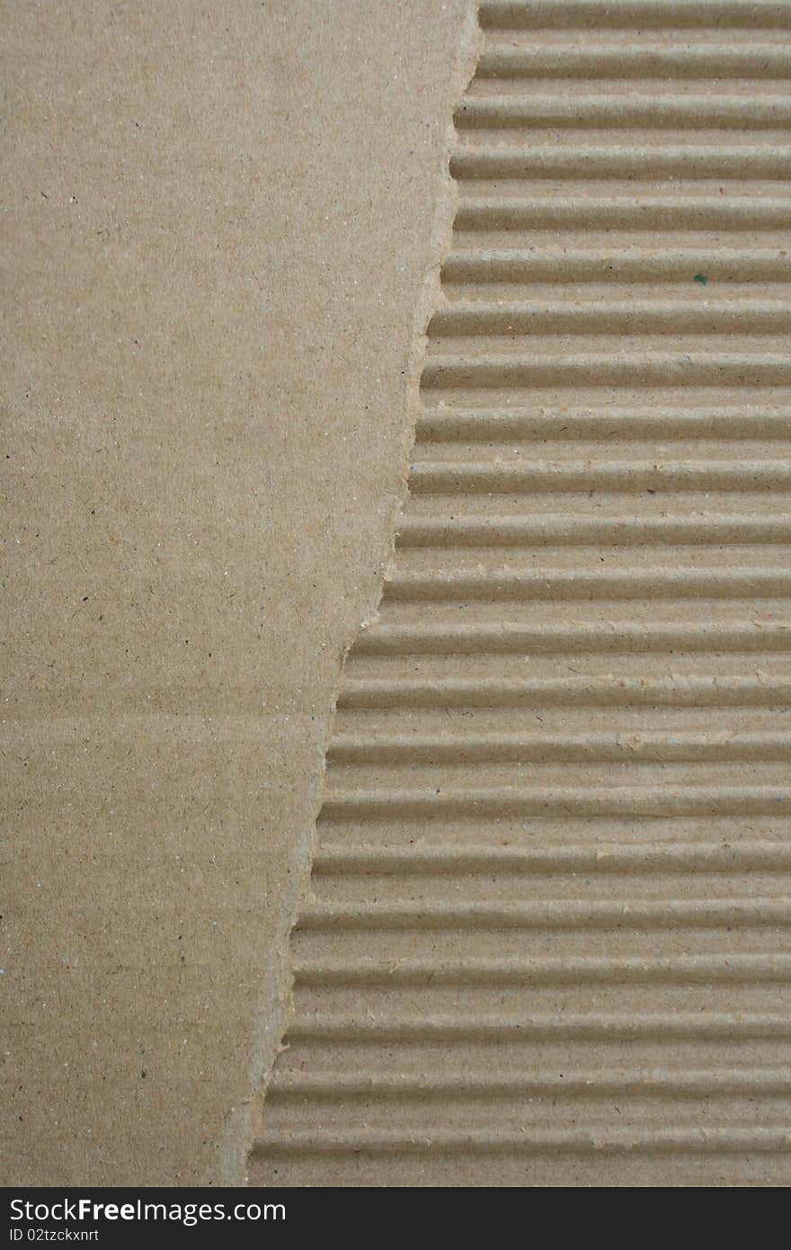 Brown corrugated cardboard