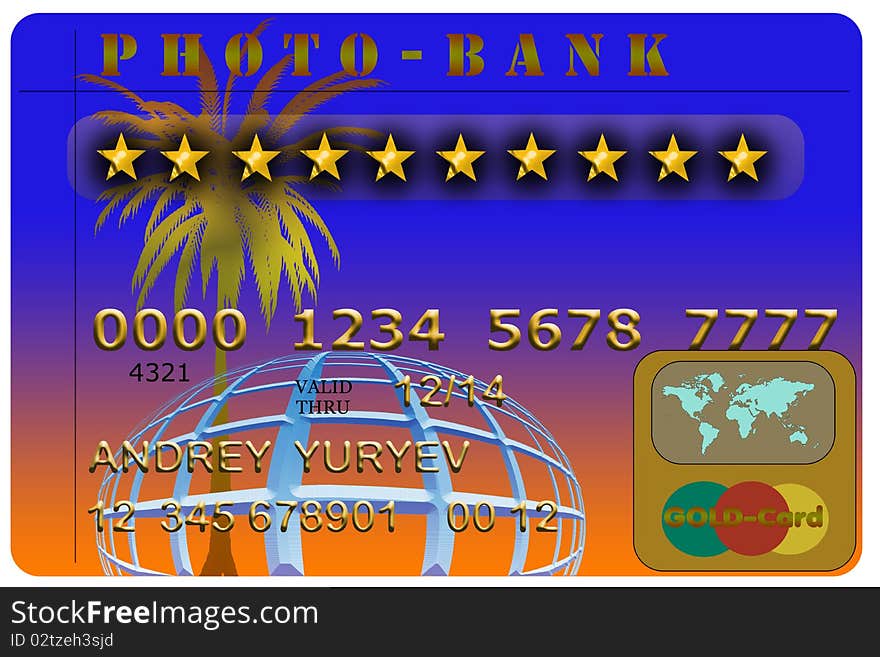 Credit card from  bank photo