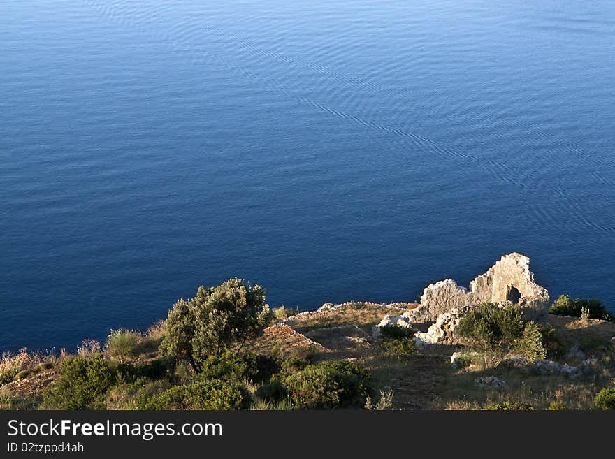 Seascape with rock