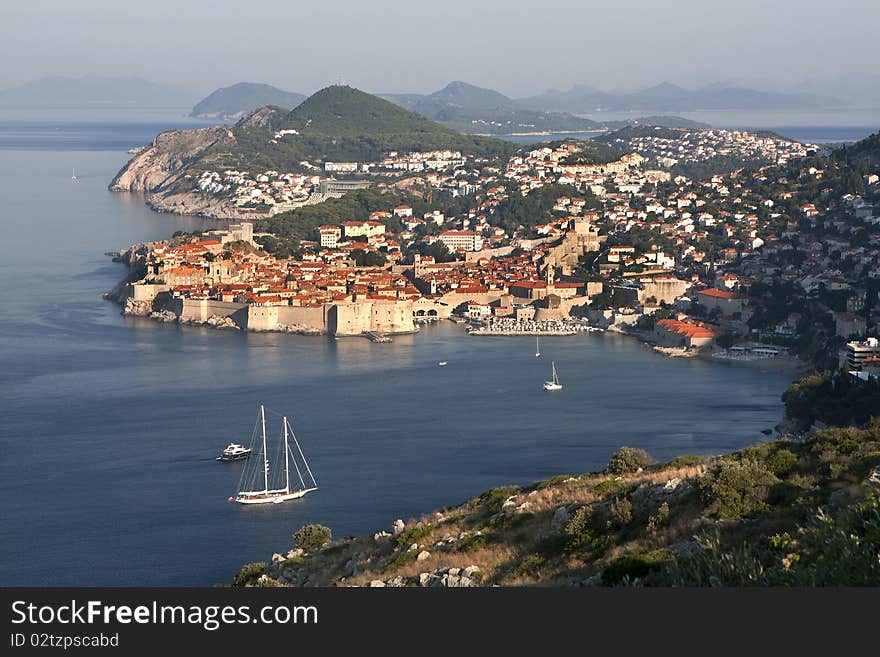 Dubrovnik medieval city postcard