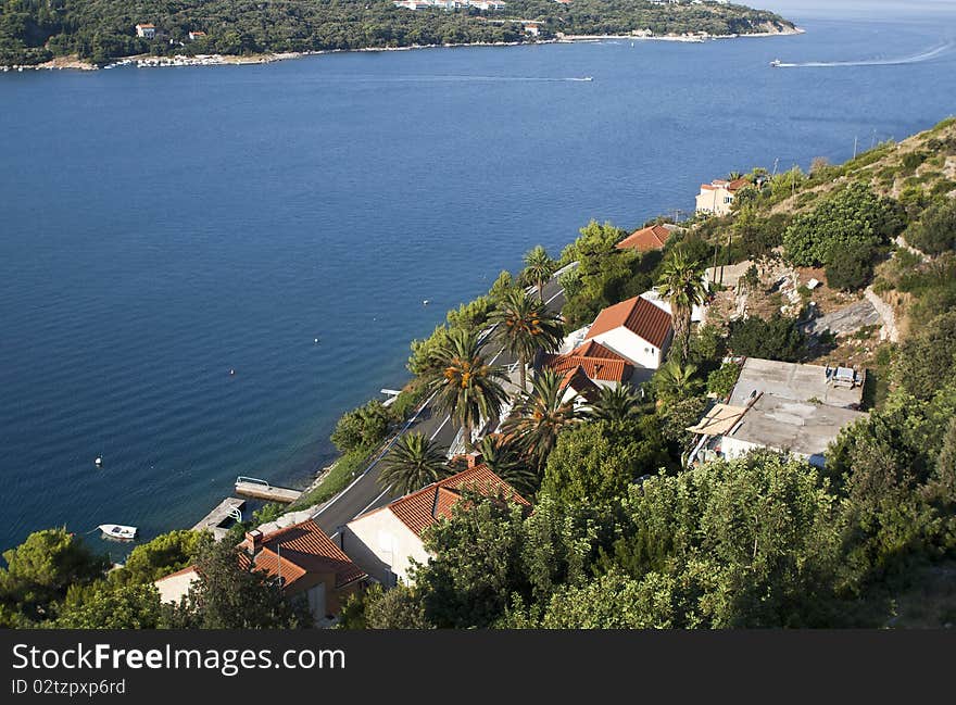 Road along croatian coast