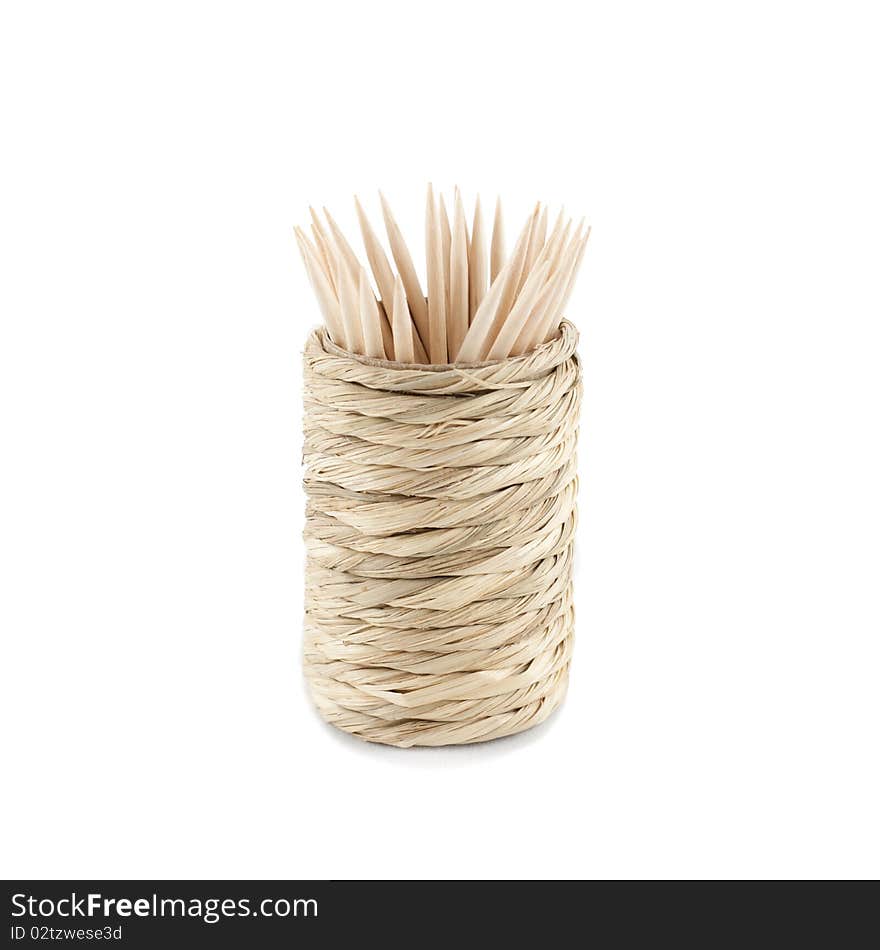 Toothpicks in holder