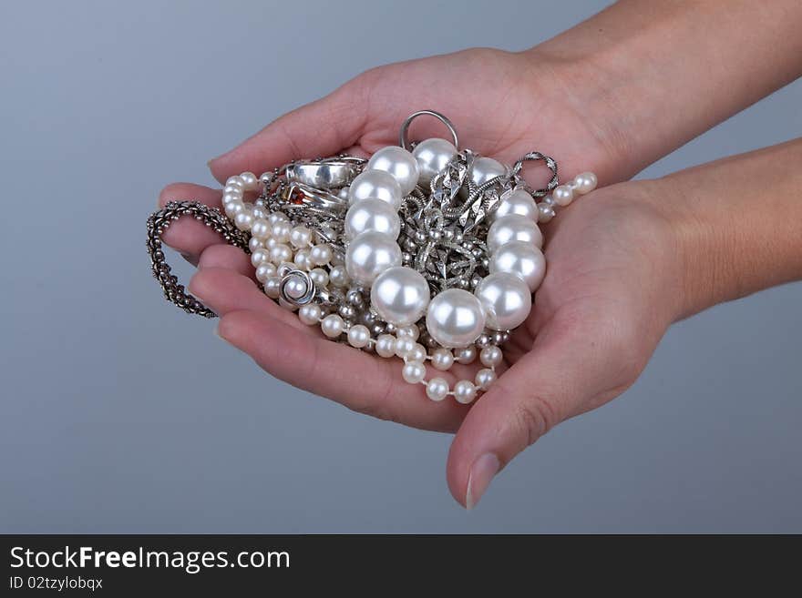 Jewelry In Female Hands