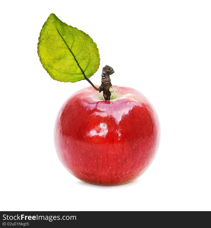 Red apple isolated on white