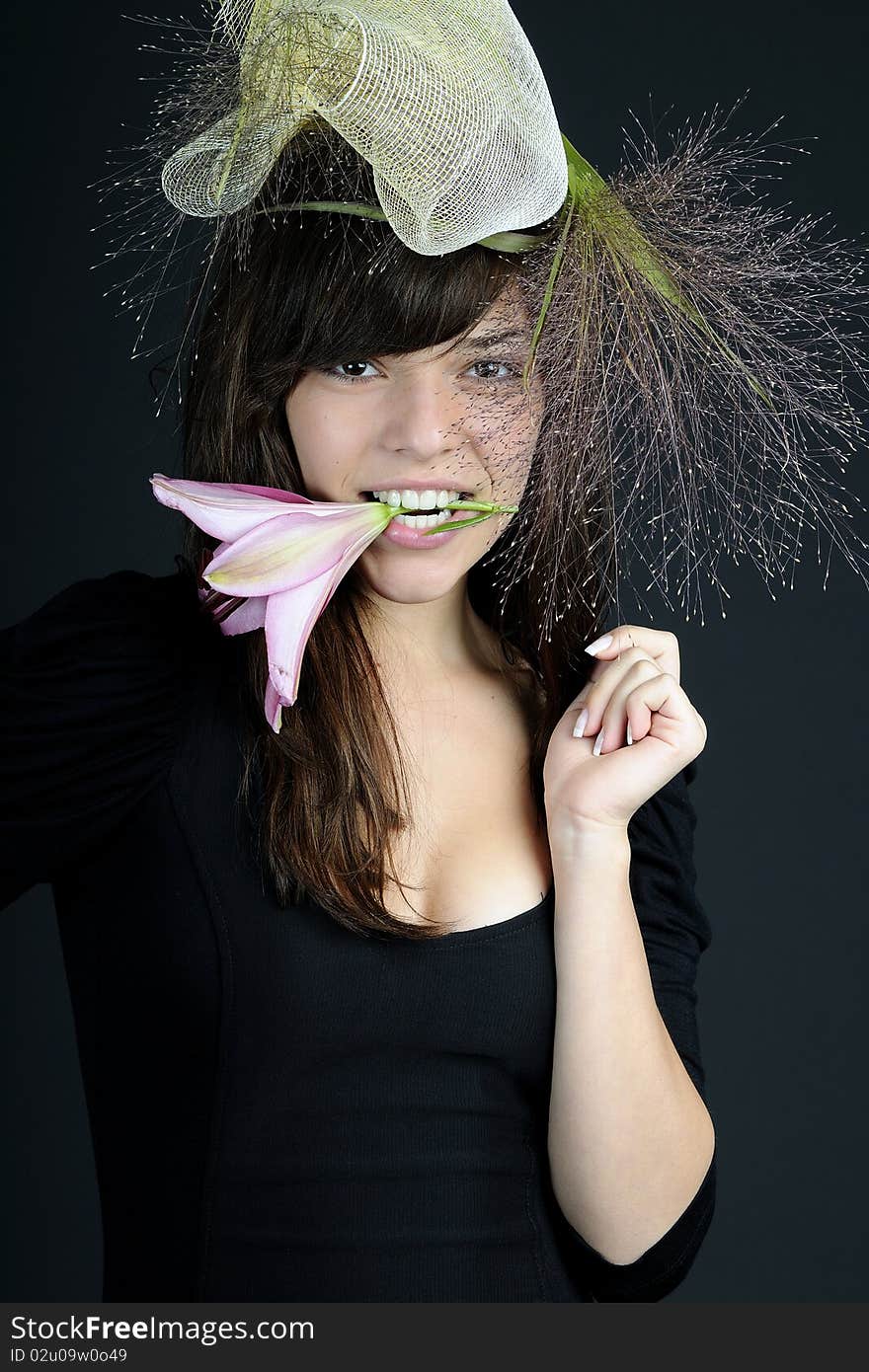 Stylish woman posing