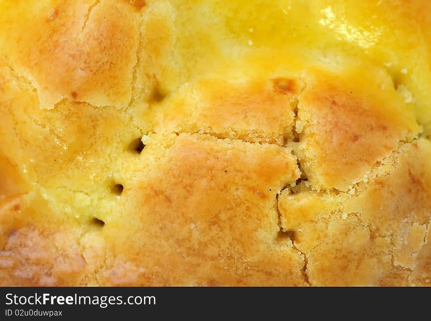 Closeup of pie texture