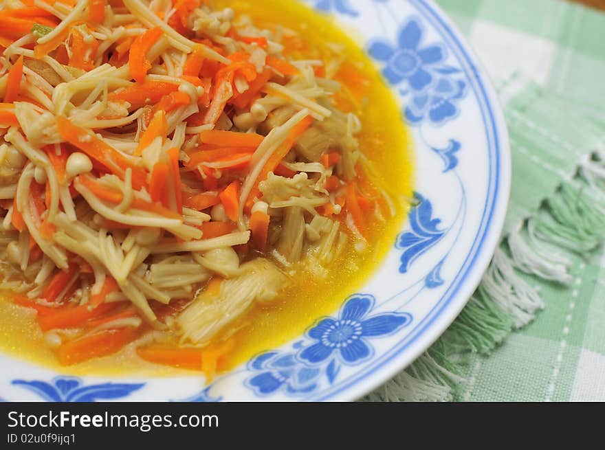 Chinese style mushroom delicacy