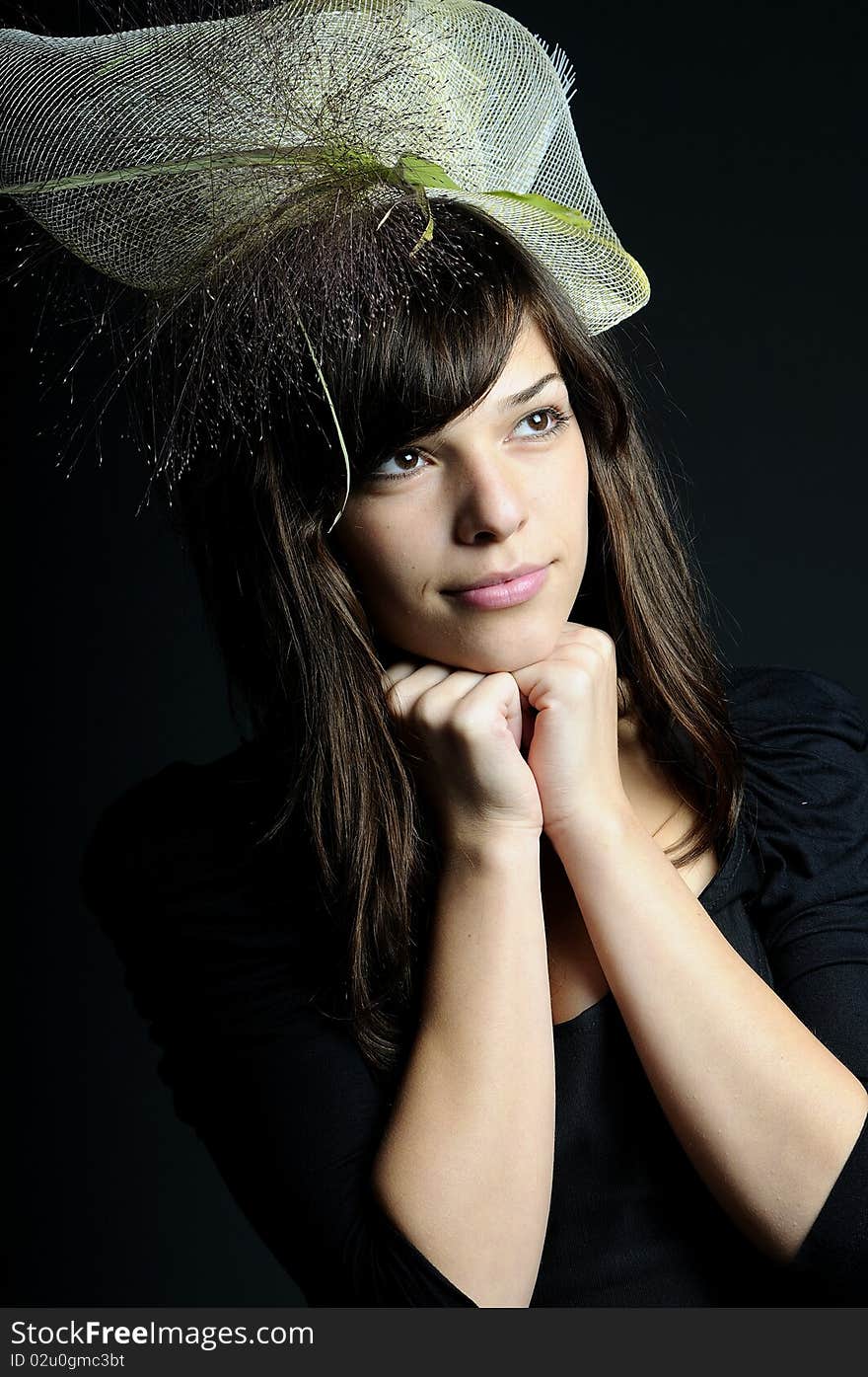 Stylish teen posing with accessory