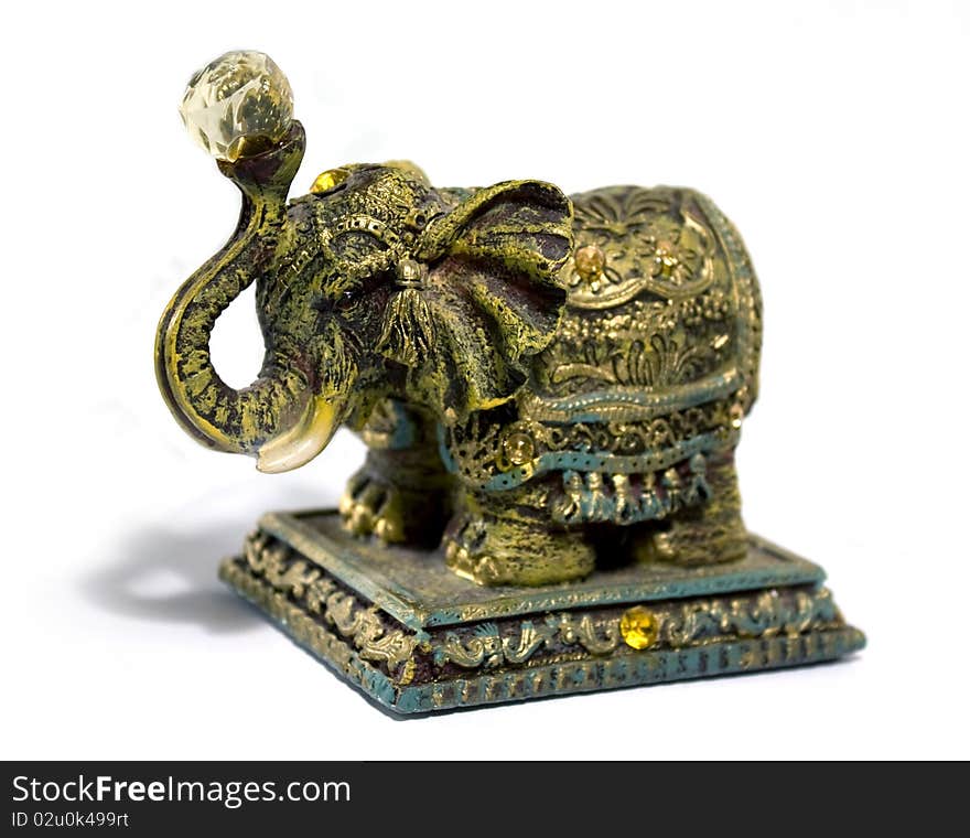 Indian statuette of elephant with drop