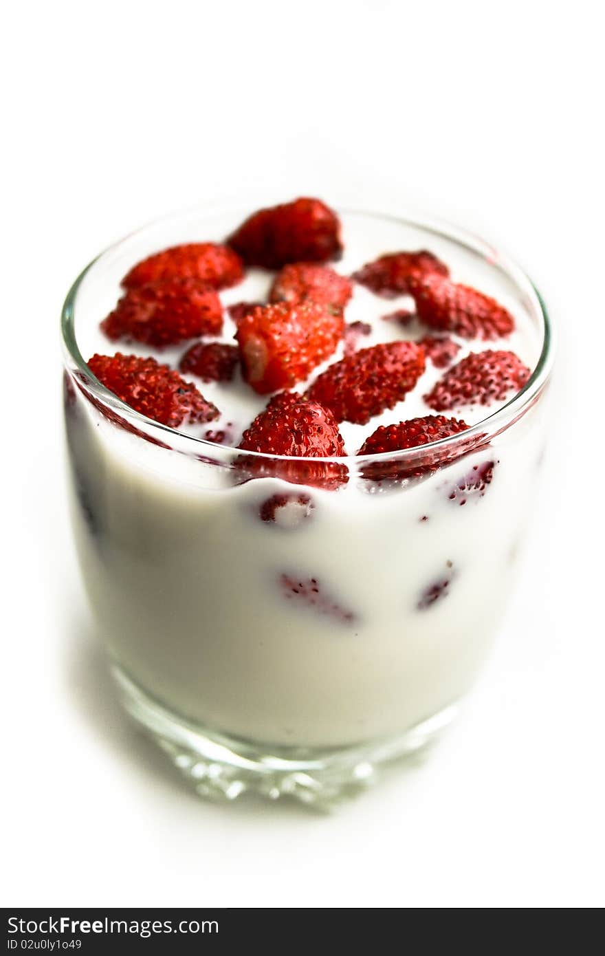 Strawberries whit milk