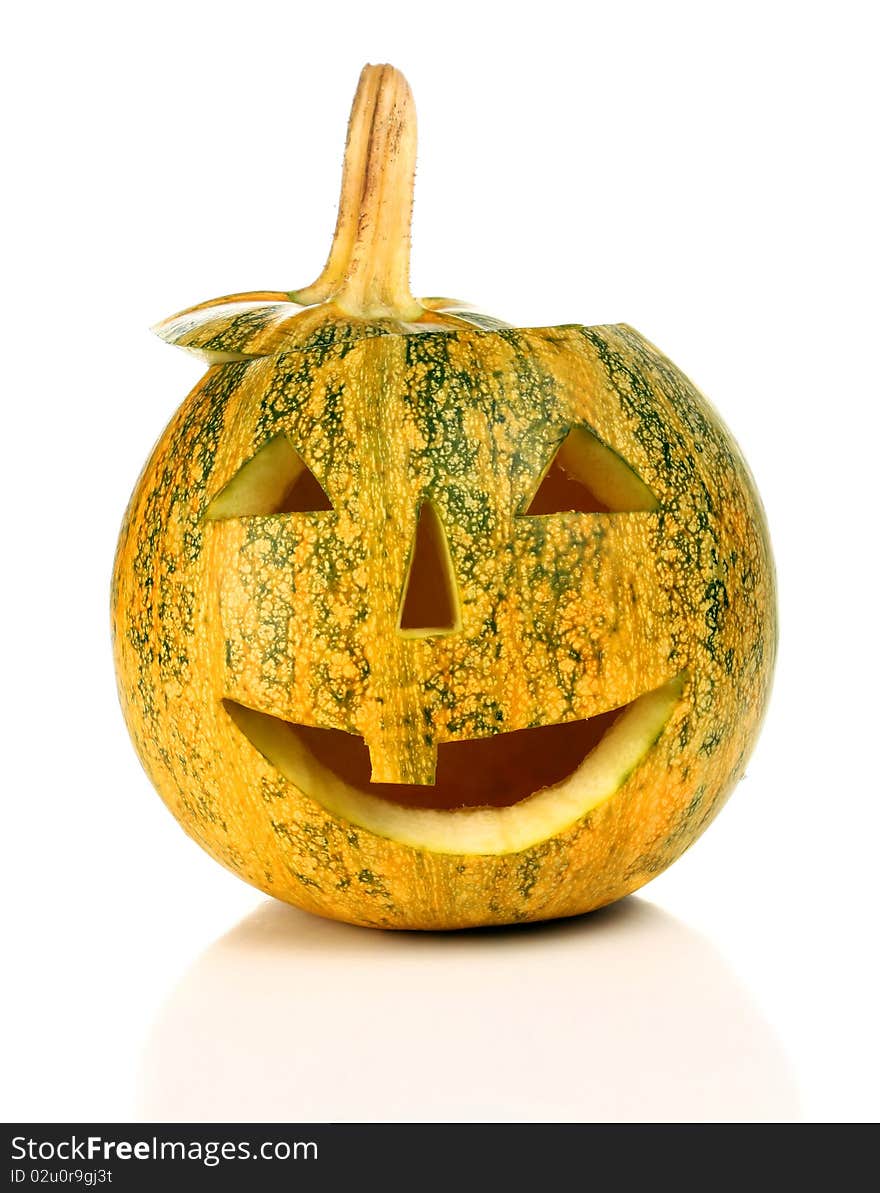 Halloween pumpkin isolated on white background