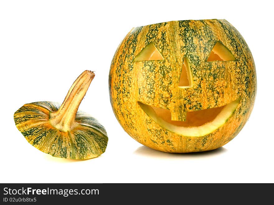 Halloween pumpkin isolated on white background