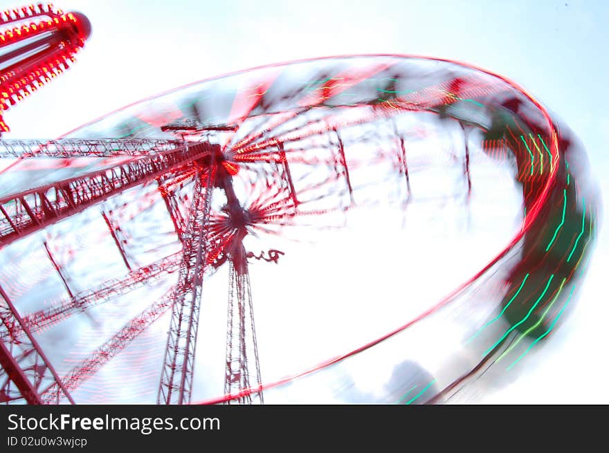 Ferris wheel on the roof of an House in Linz - Austria Höhenrausch. Ferris wheel on the roof of an House in Linz - Austria Höhenrausch