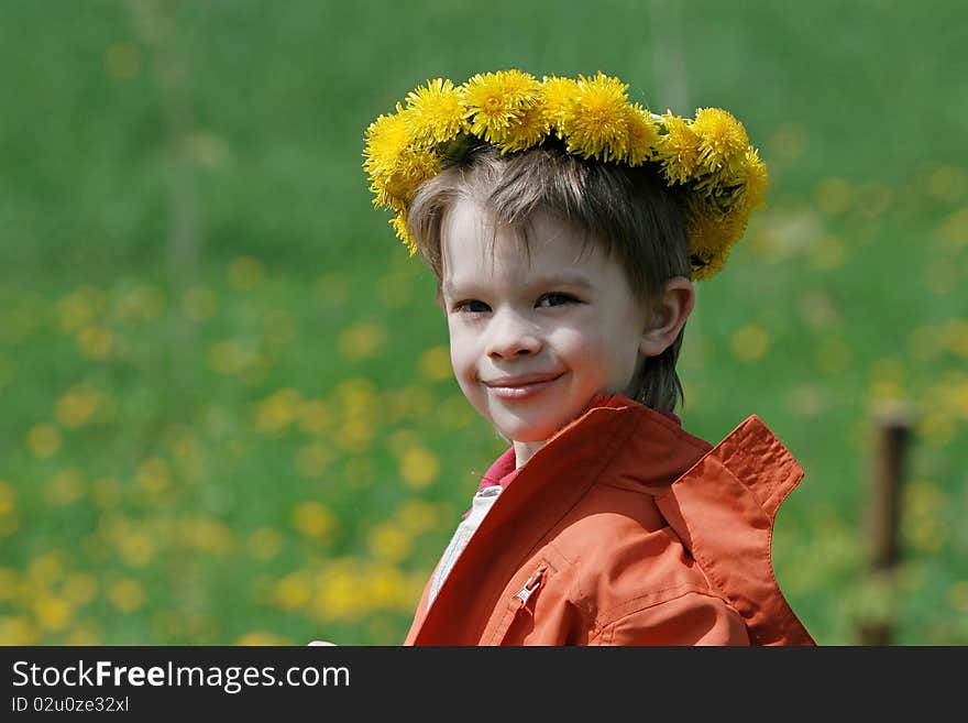 Boy In Dandelion Meadow.