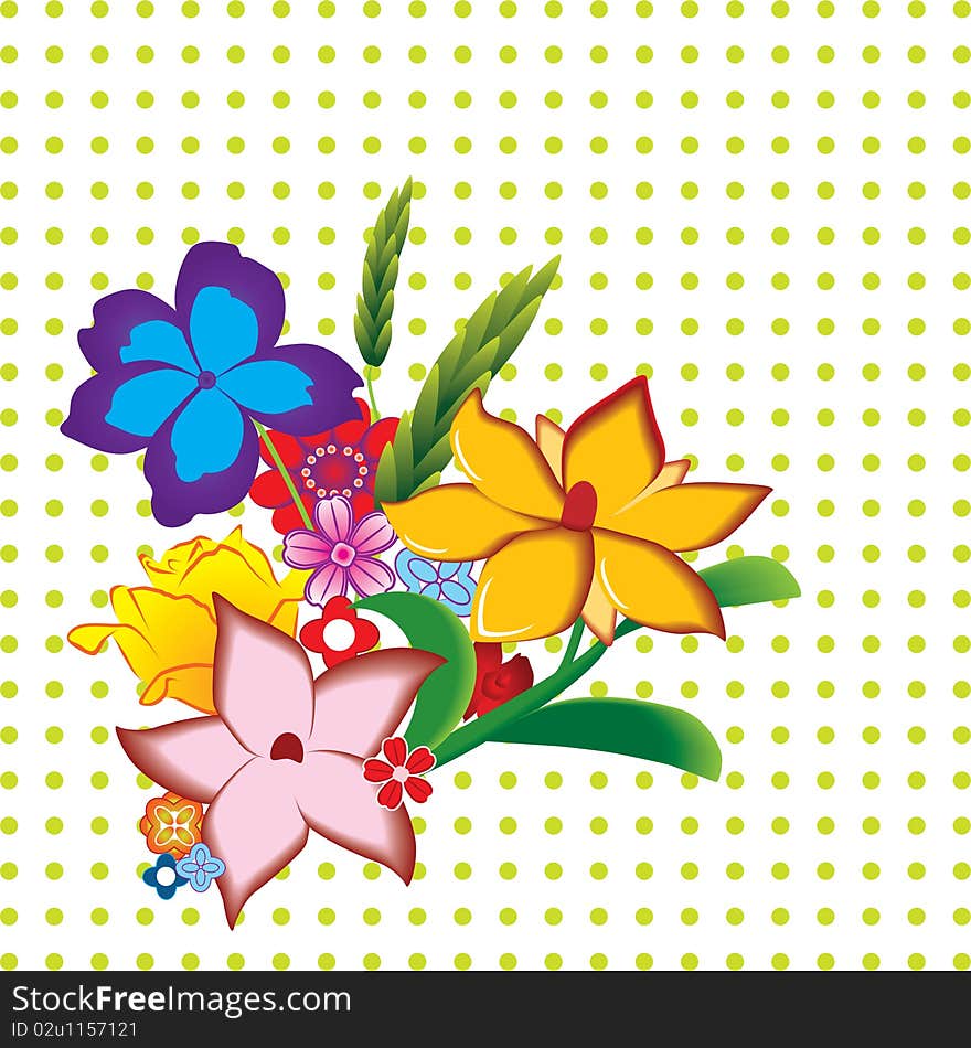 Vector illustration of a flower composition