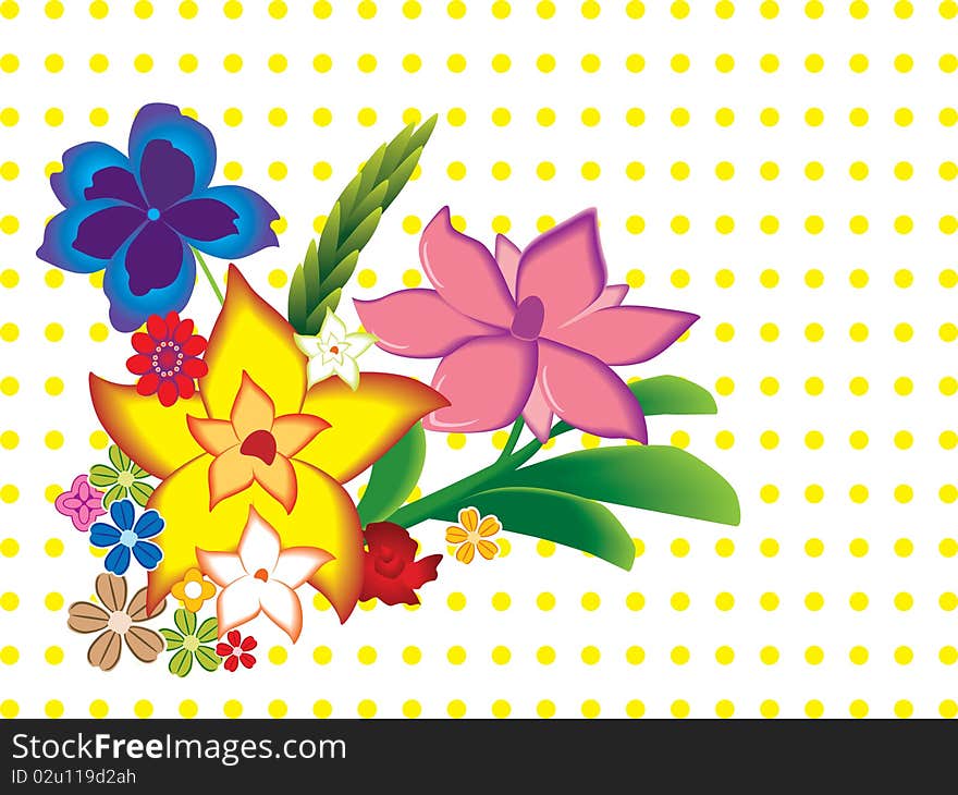 Vector illustration of a flower composition. Vector illustration of a flower composition