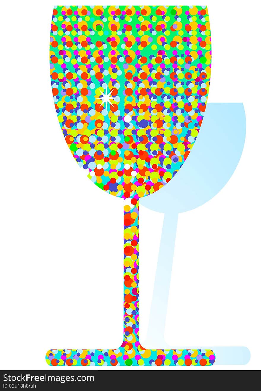 Colored confetti cocktail