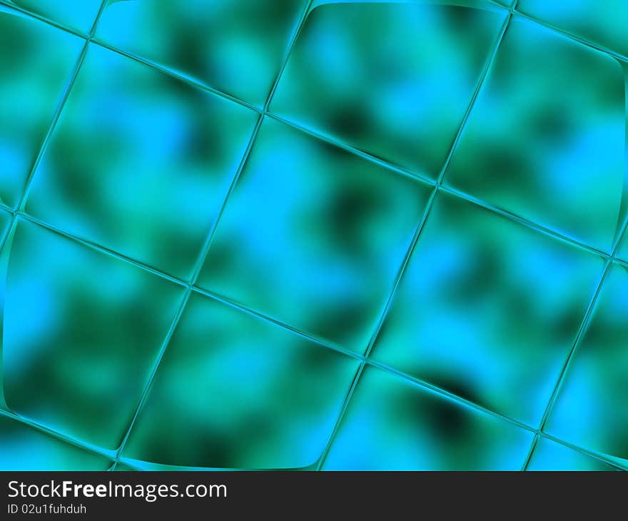 Glass tile transparent bright blue