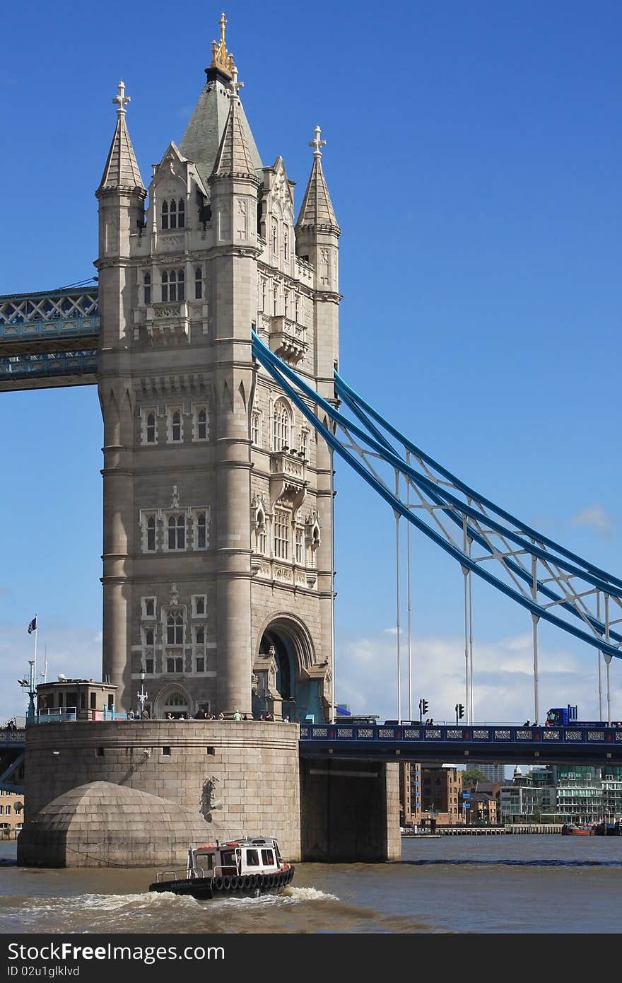 Tower Bridge in London, UK in a beautiful summer d