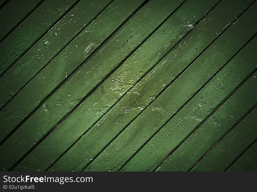 Old painted wooden wall, green background. Old painted wooden wall, green background