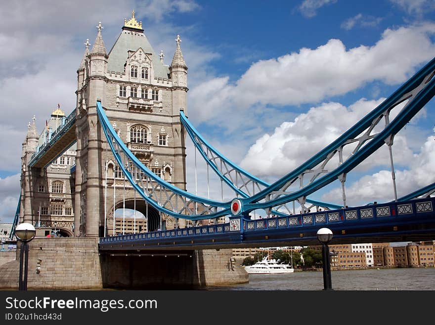 Tower Bridge in London, UK in a beautiful summer d