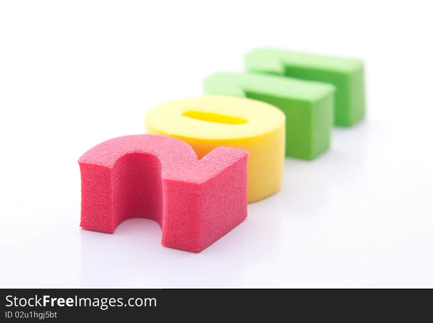 Colored paper clips office on a white background. Colored paper clips office on a white background