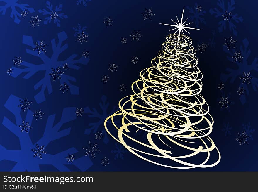 Graphic illustration of Christmas Tree