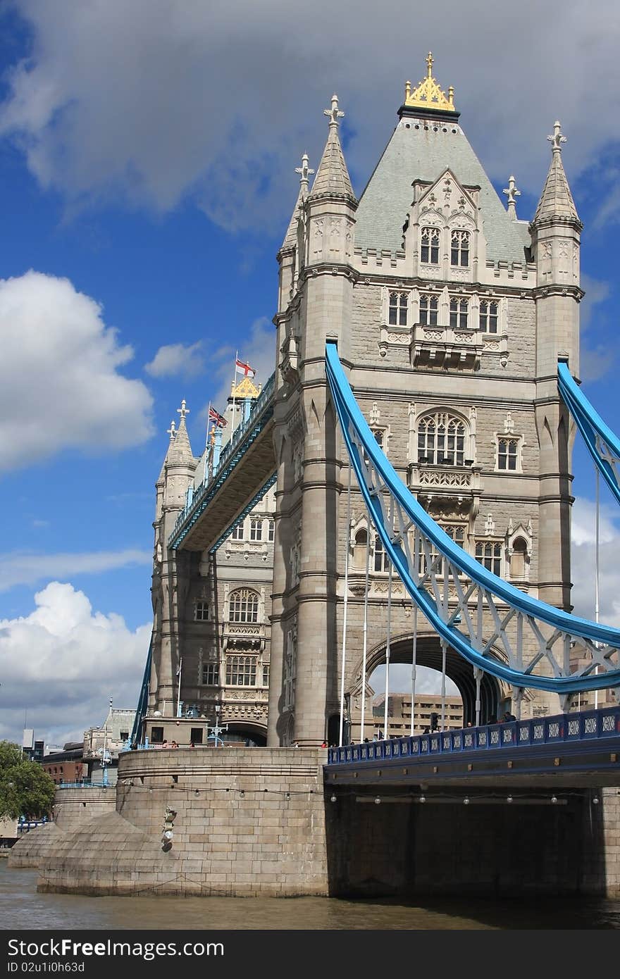 Tower Bridge in London, UK in a beautiful summer d