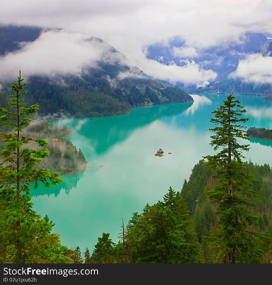 Beautiful turquoise colored Diablo lake