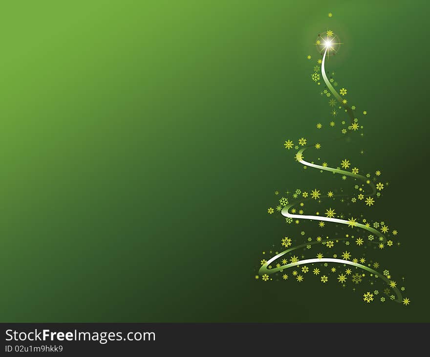 An illustration of a Christmas tree. An illustration of a Christmas tree