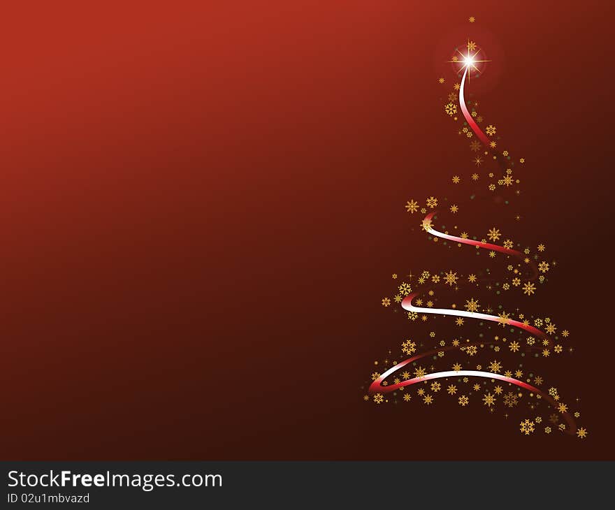 An illustration of a Christmas tree. An illustration of a Christmas tree