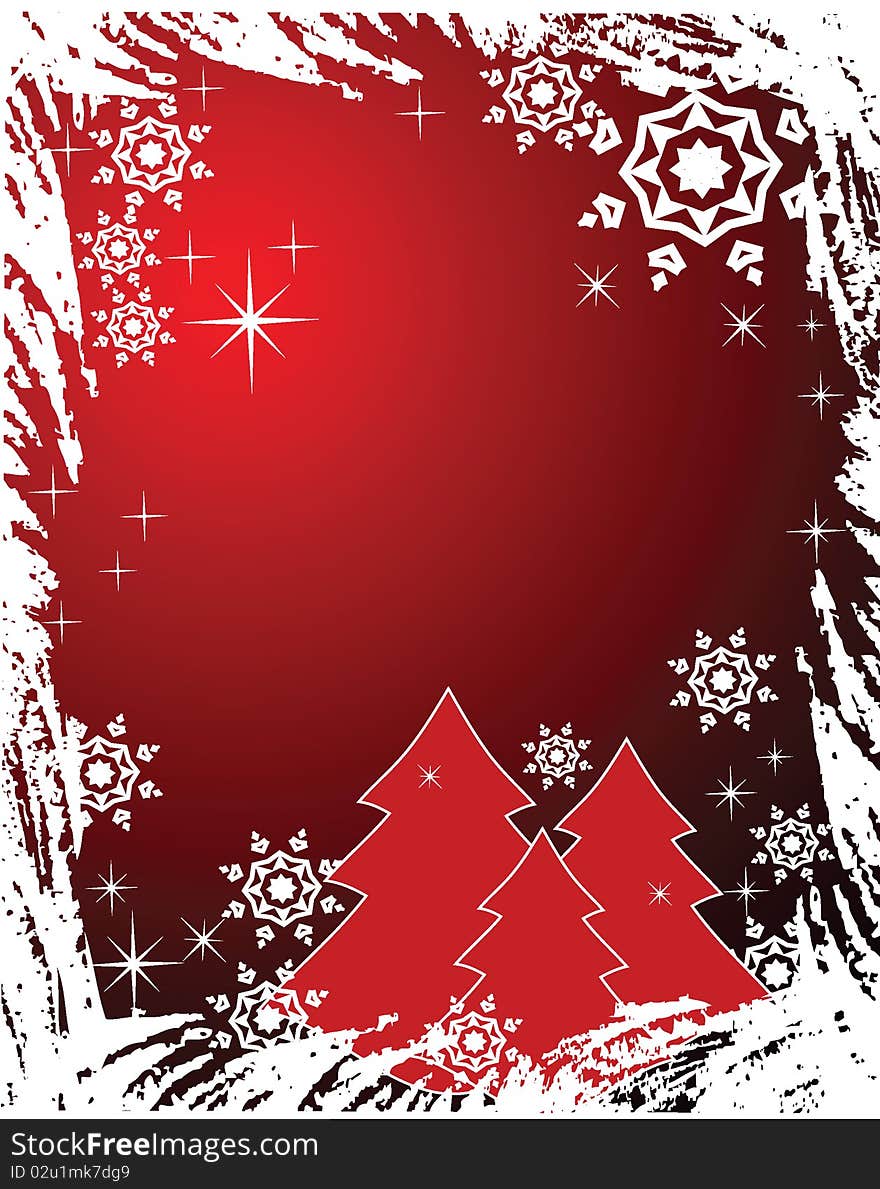 The  illustration contains the image of Christmas background