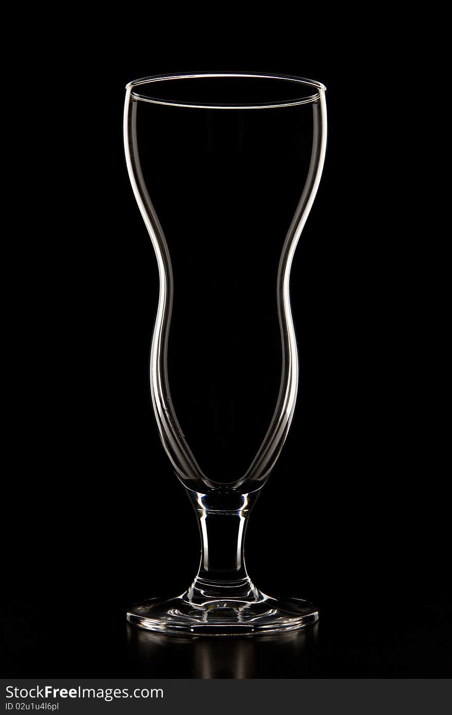 Cocktail Glass on a black. Cocktail Glass on a black