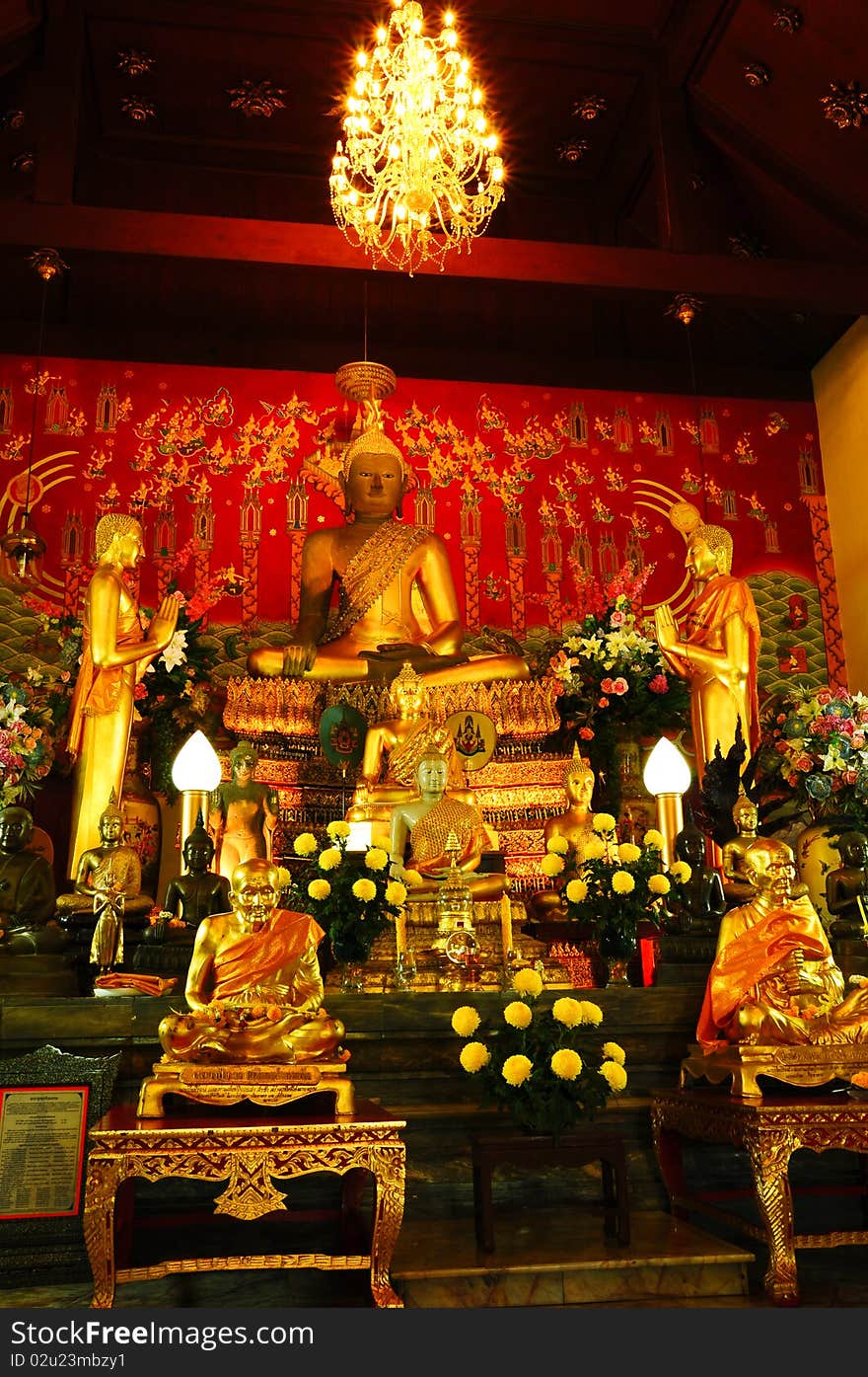 Ancient Buddha at Ayutthaya Thailand