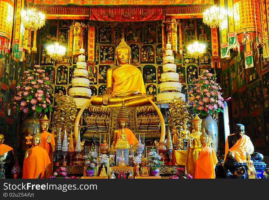 Ancient Buddha at Ayutthaya Thailand