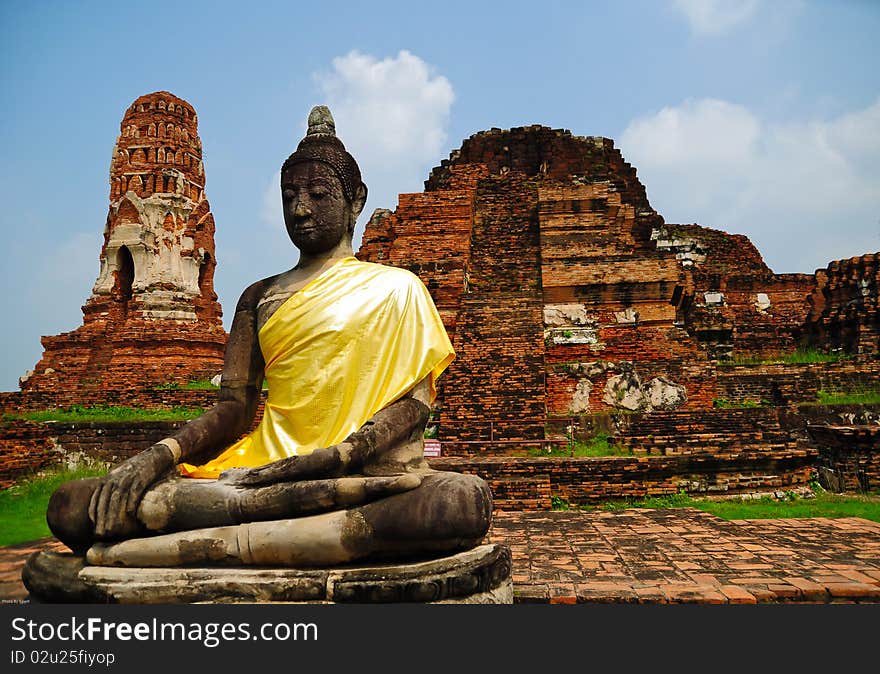 Buddha among the ruins , Ayutthaya Thailand