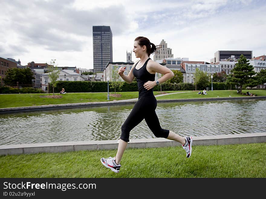 Running at the park